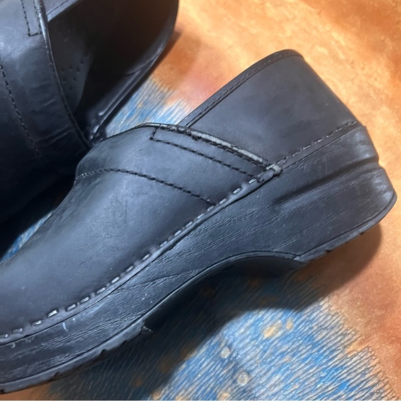 Dansko Black Leather Clogs size size 38 - Picture 10 of 11